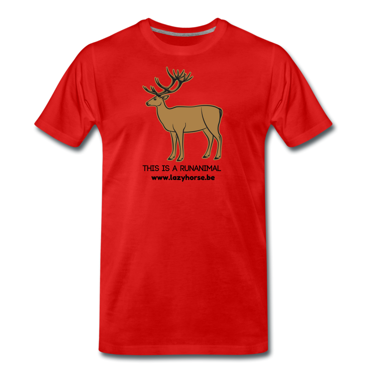 this is a runanimal - Premium T-Shirt (man) - rood