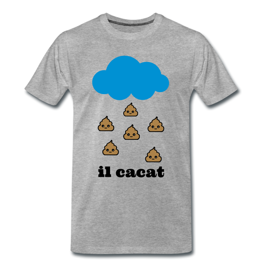 il cacat - Premium T-Shirt (man) - grijs gemêleerd