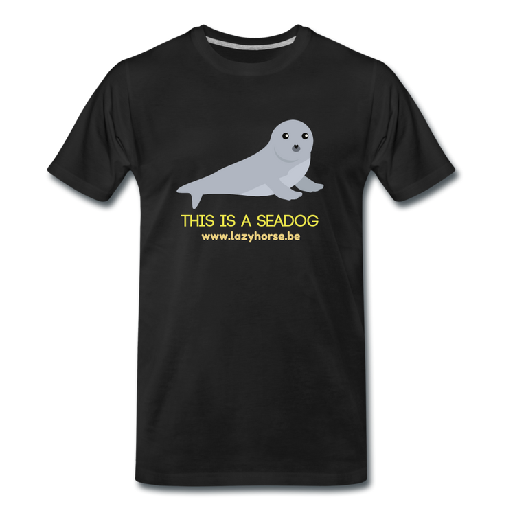 this is a seadog - Premium T-Shirt (man) - zwart