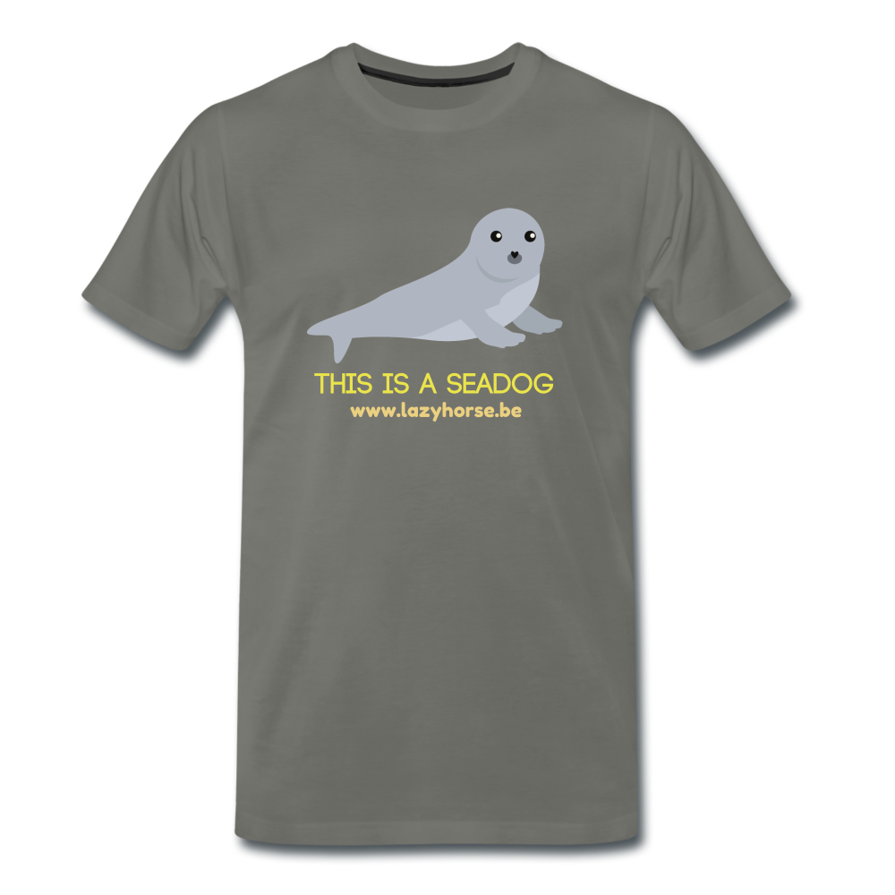 this is a seadog - Premium T-Shirt (man) - asfalt