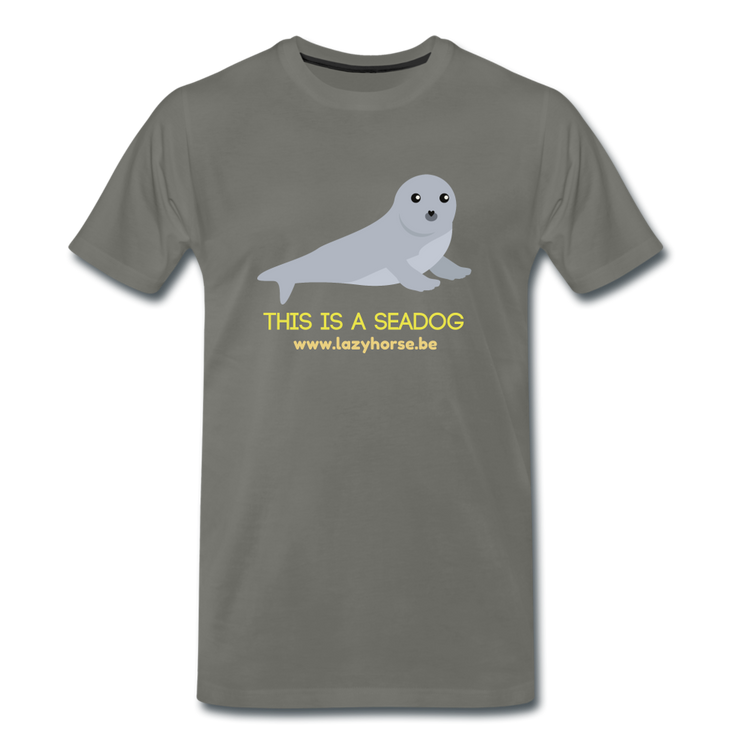 this is a seadog - Premium T-Shirt (man) - asfalt