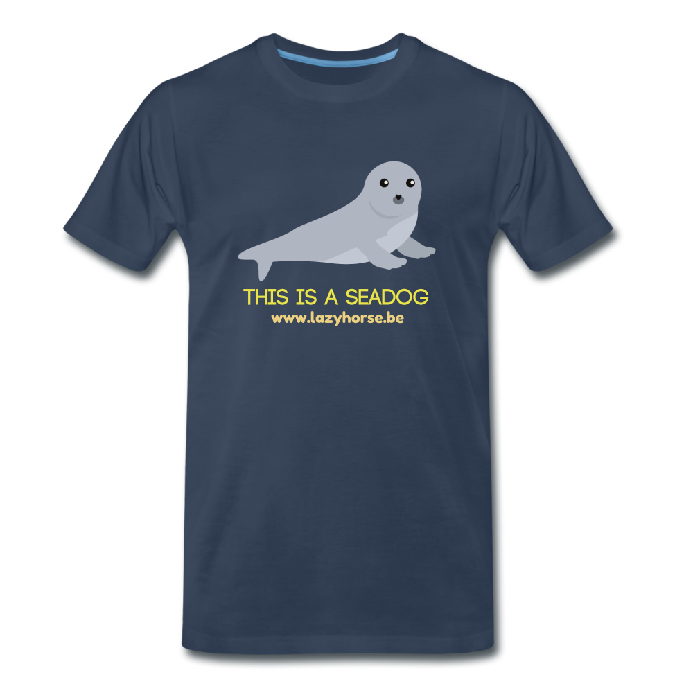 this is a seadog - Premium T-Shirt (man) - navy