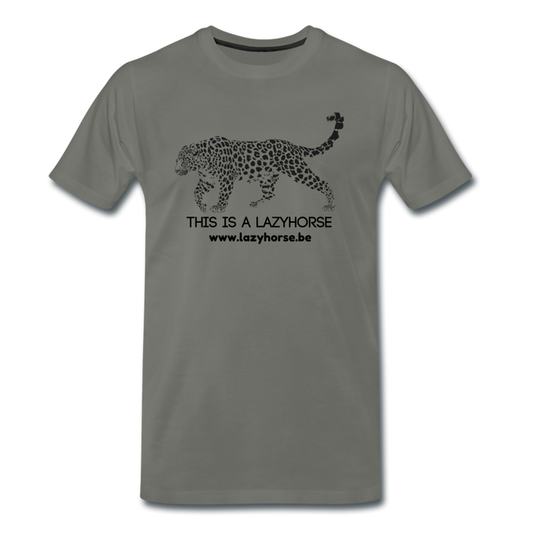 this is a lazyhorse - Premium T-Shirt (man) - asfalt