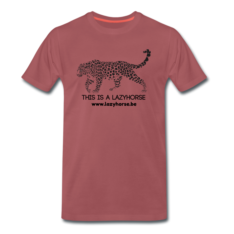 this is a lazyhorse - Premium T-Shirt (man) - washed burgundy