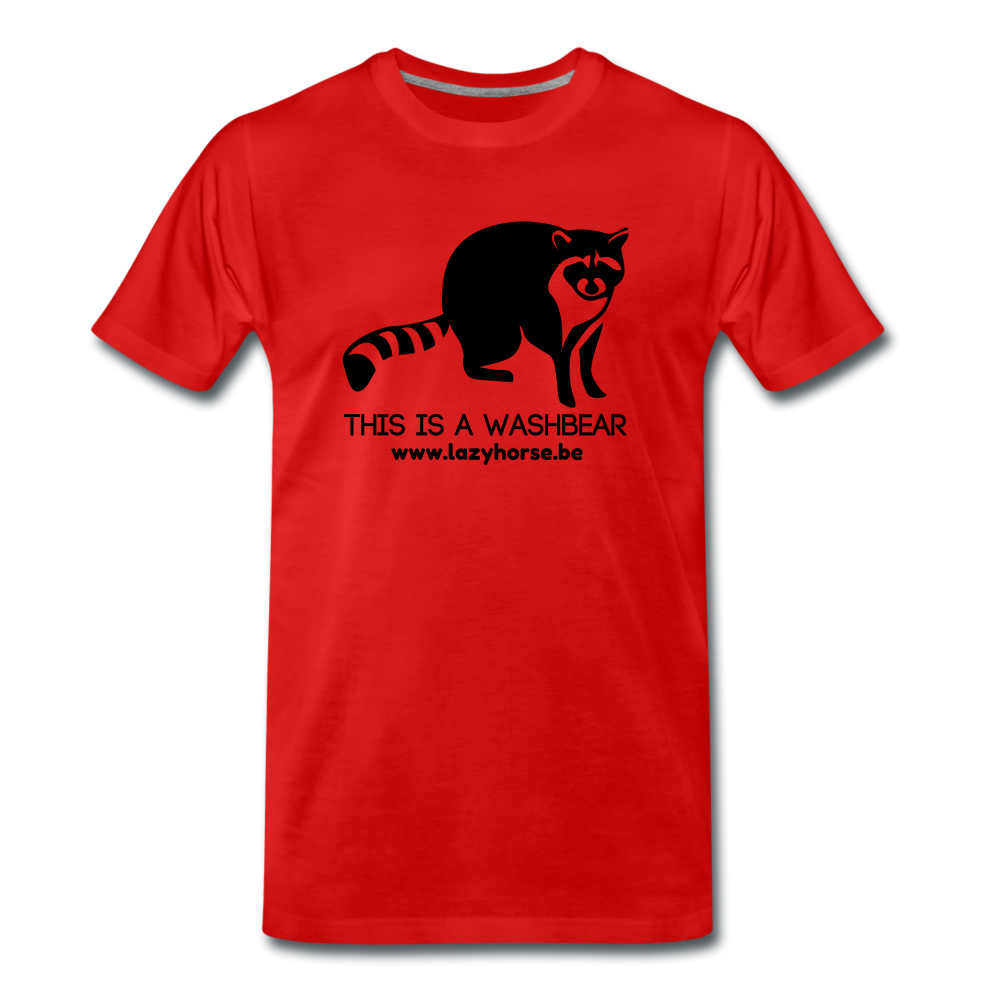 this is a washbear - Premium T-Shirt (man) - rood