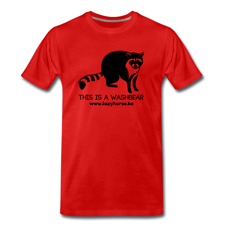 this is a washbear - Premium T-Shirt (man) - rood