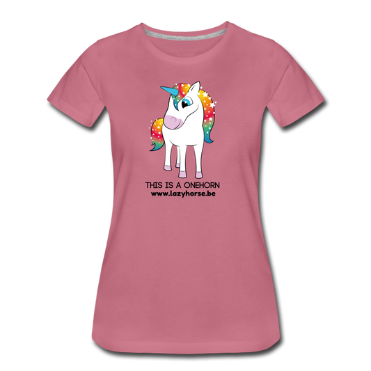 this is a onehorn - Premium T-Shirt (vrouw) - malve