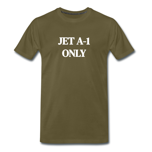 JET A-1 ONLY - Premium T-Shirt (man) - kaki