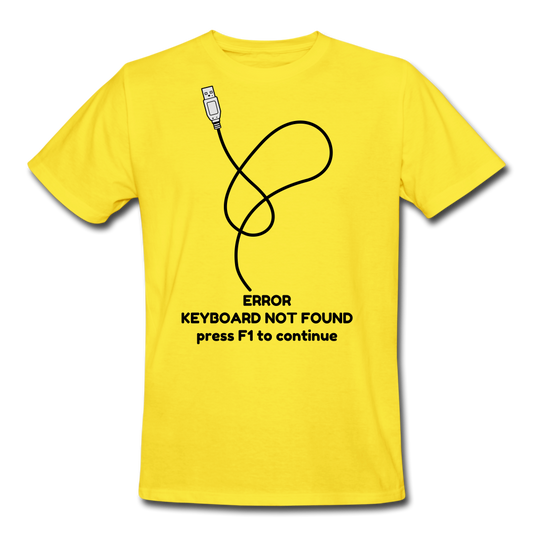 ERROR keyboard not found - Men’s Workwear T-Shirt - geel