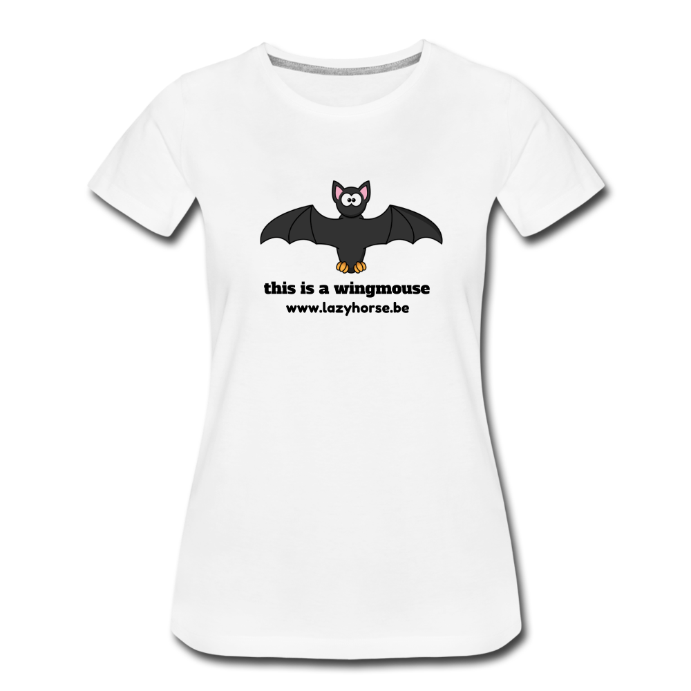 this is a wingmouse  - Premium T-Shirt (vrouw) - wit