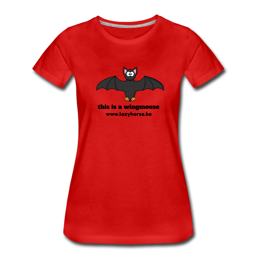 this is a wingmouse  - Premium T-Shirt (vrouw) - rood