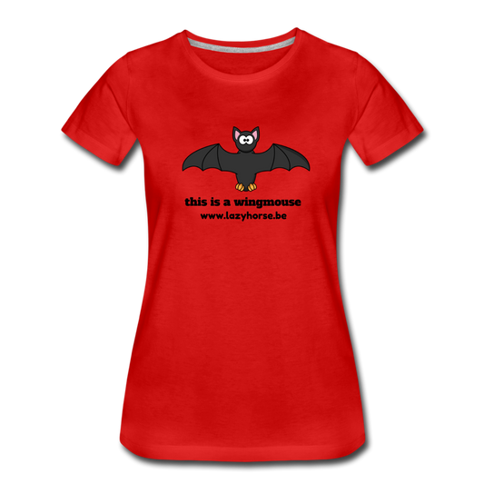 this is a wingmouse  - Premium T-Shirt (vrouw) - rood