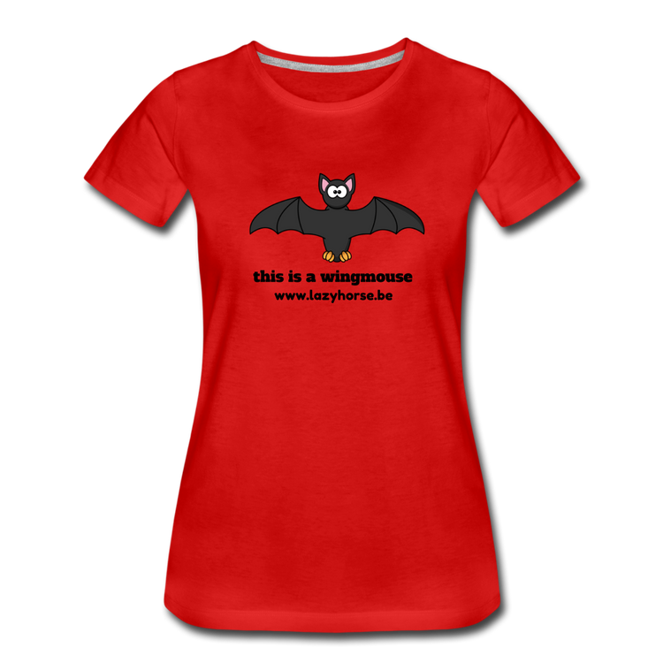 this is a wingmouse  - Premium T-Shirt (vrouw) - rood