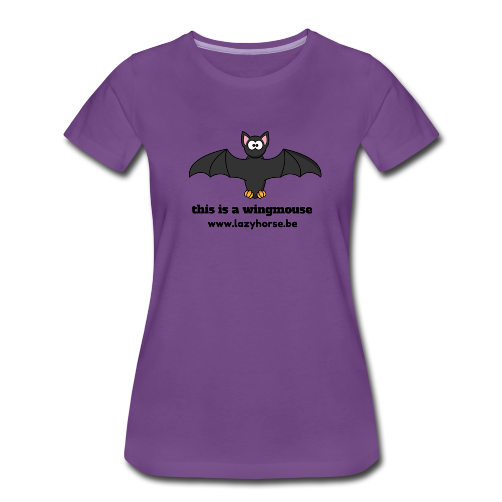 this is a wingmouse  - Premium T-Shirt (vrouw) - paars