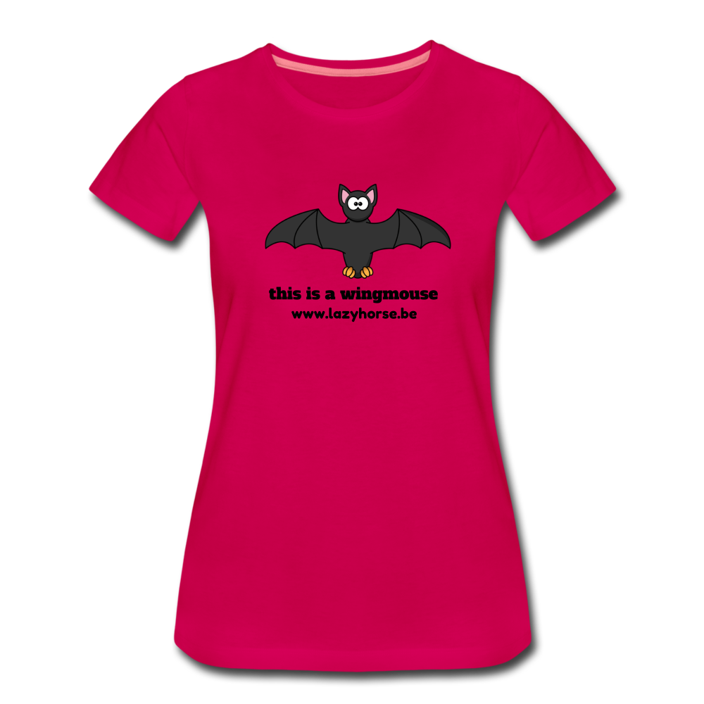 this is a wingmouse  - Premium T-Shirt (vrouw) - donker roze