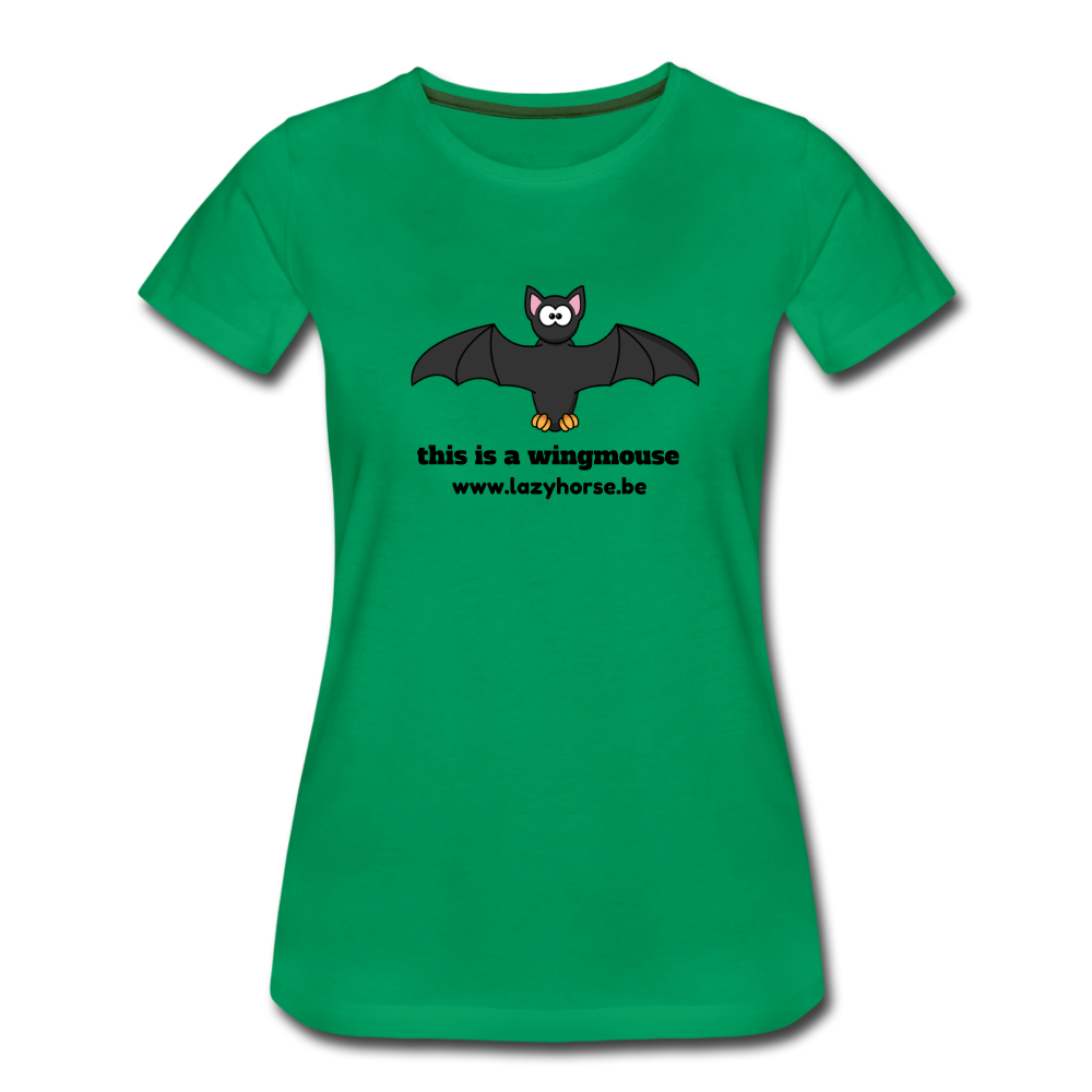 this is a wingmouse  - Premium T-Shirt (vrouw) - kelly groen