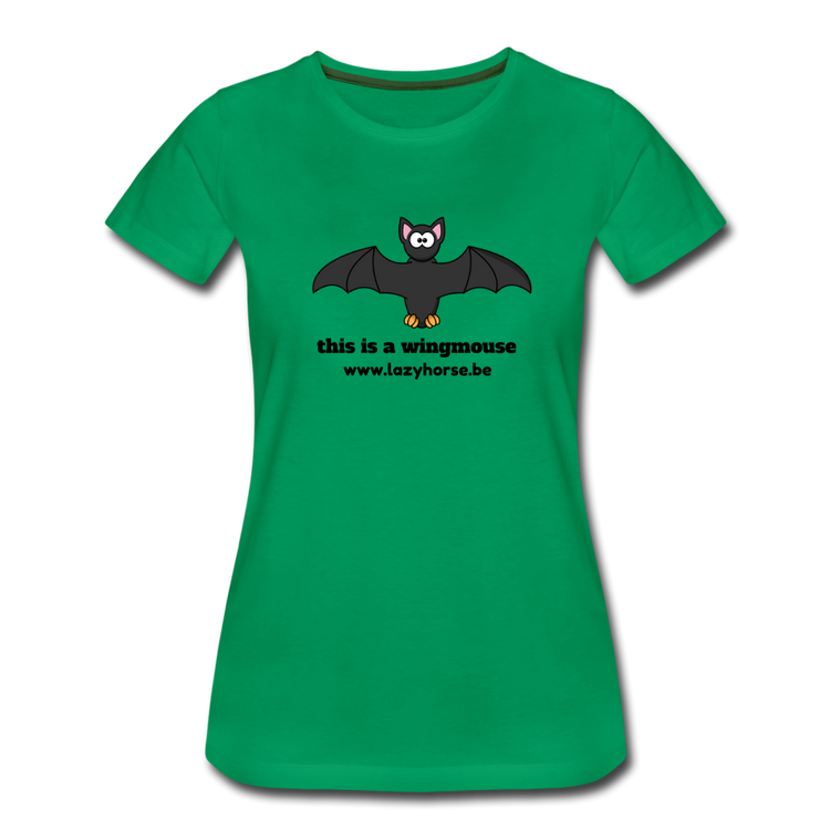 this is a wingmouse  - Premium T-Shirt (vrouw) - kelly groen