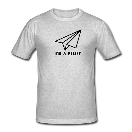 pilot - Gildan Heavy T-Shirt (man) - grijs gemêleerd