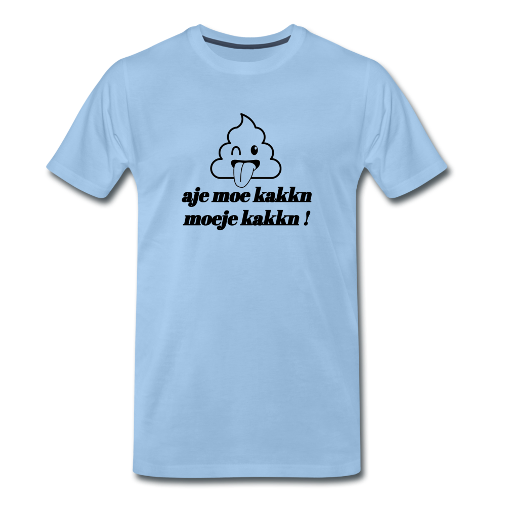 aje moe kakkn - Premium T-Shirt (man) - sky