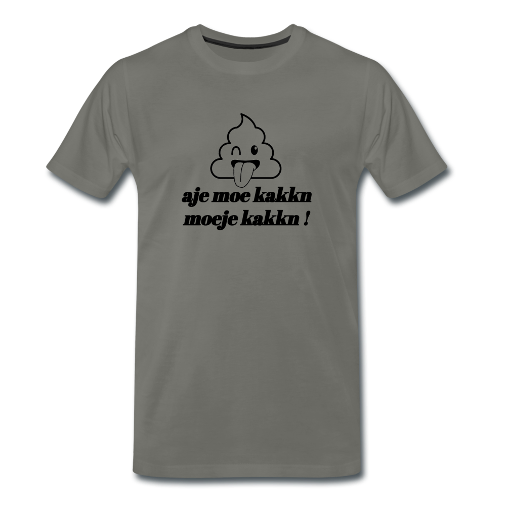 aje moe kakkn - Premium T-Shirt (man) - asfalt