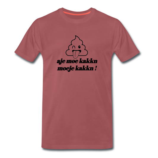 aje moe kakkn - Premium T-Shirt (man) - washed burgundy