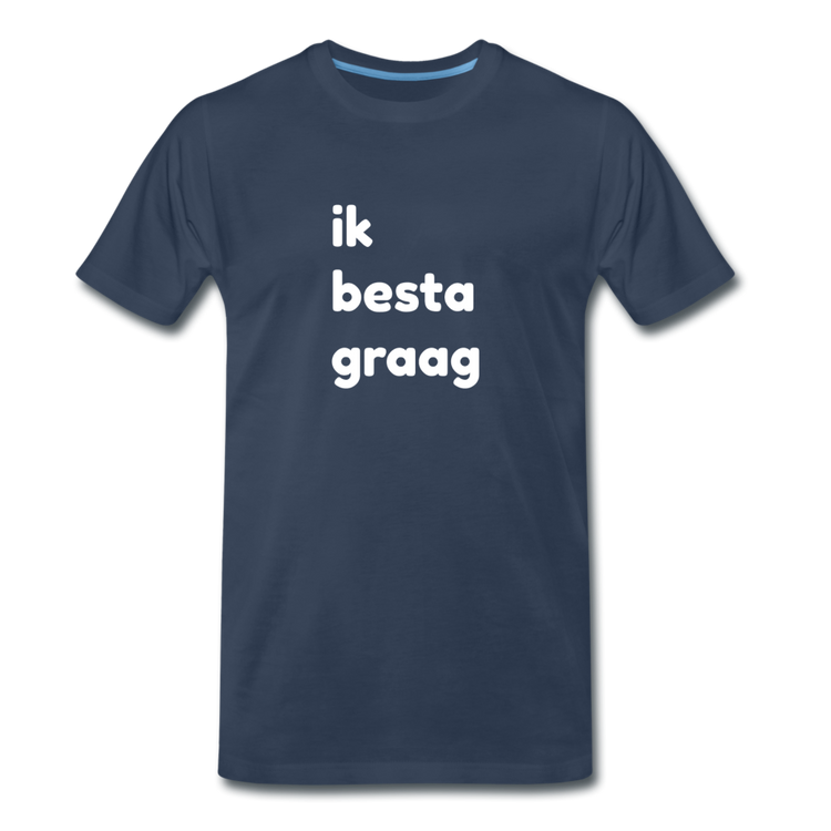 ik besta graag - premium T-shirt (man) - navy