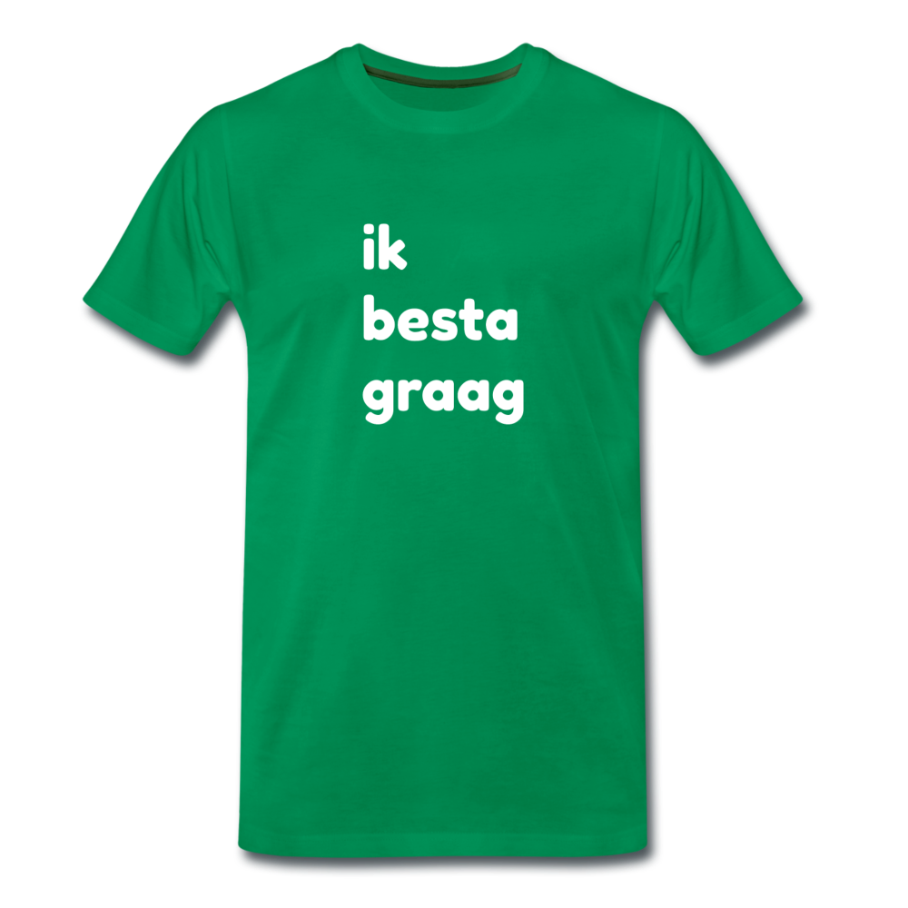 ik besta graag - premium T-shirt (man) - kelly groen