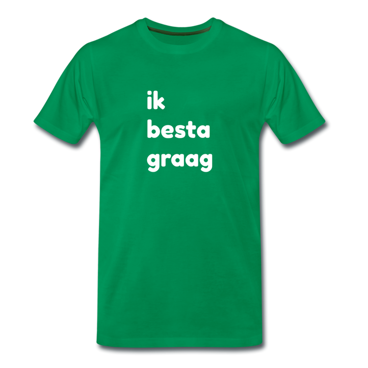 ik besta graag - premium T-shirt (man) - kelly groen