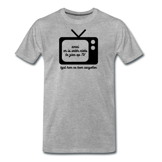 niets op TV - T-shirt (man) - grijs gemêleerd