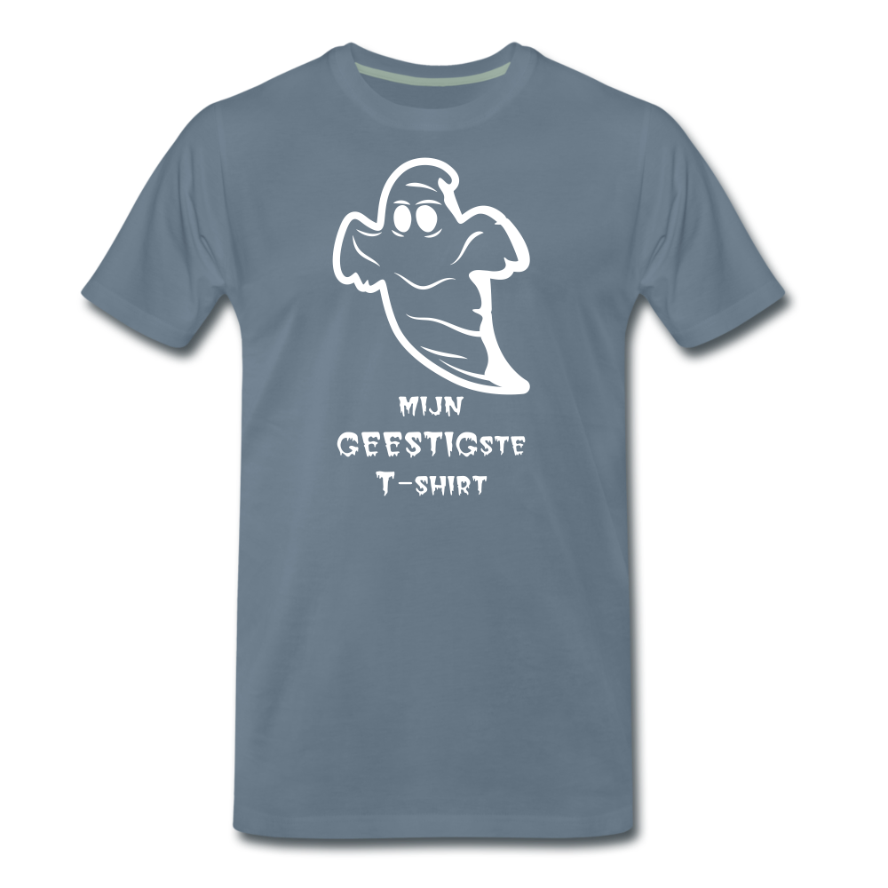 mijn geestigste T-shirt - Premium T-Shirt (man) - blauwgrijs