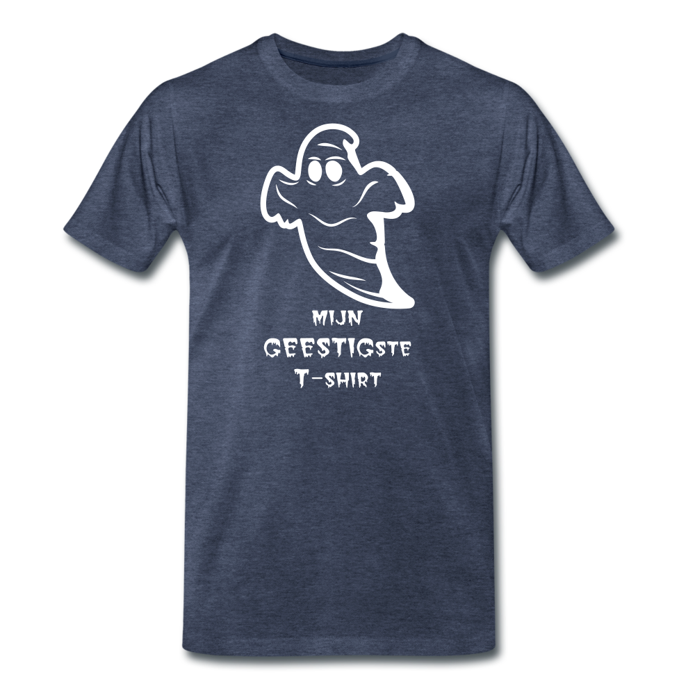 mijn geestigste T-shirt - Premium T-Shirt (man) - blauw gemêleerd