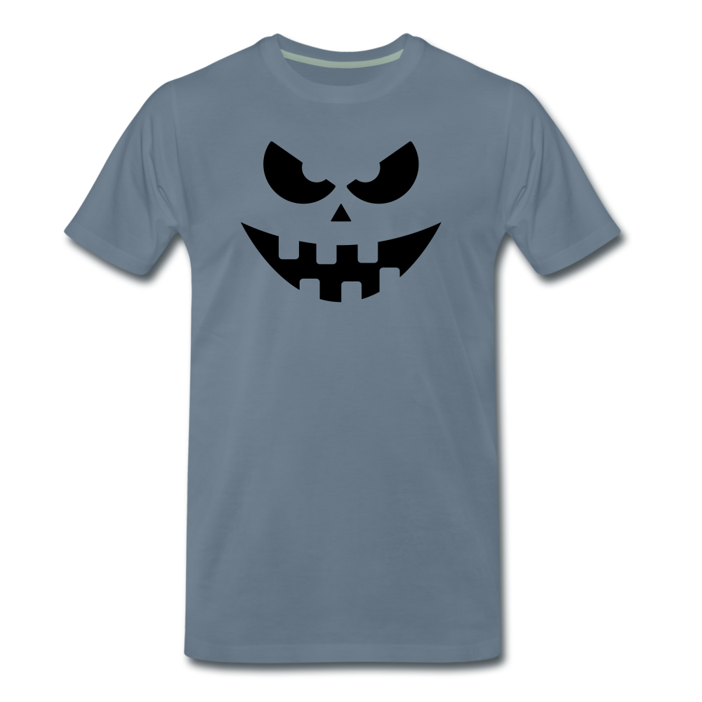 halloween pompoen II - Premium T-Shirt (man) - blauwgrijs