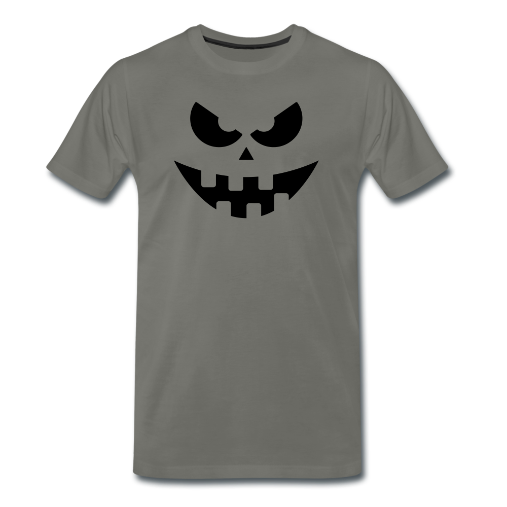 halloween pompoen II - Premium T-Shirt (man) - asfalt
