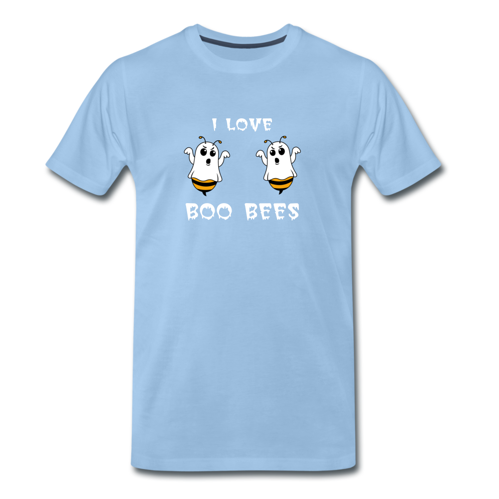 I love boo bees - Premium T-Shirt (man) - sky