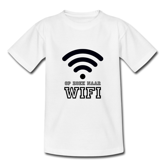 op zoek naar wifi - Teenage T-Shirt - wit