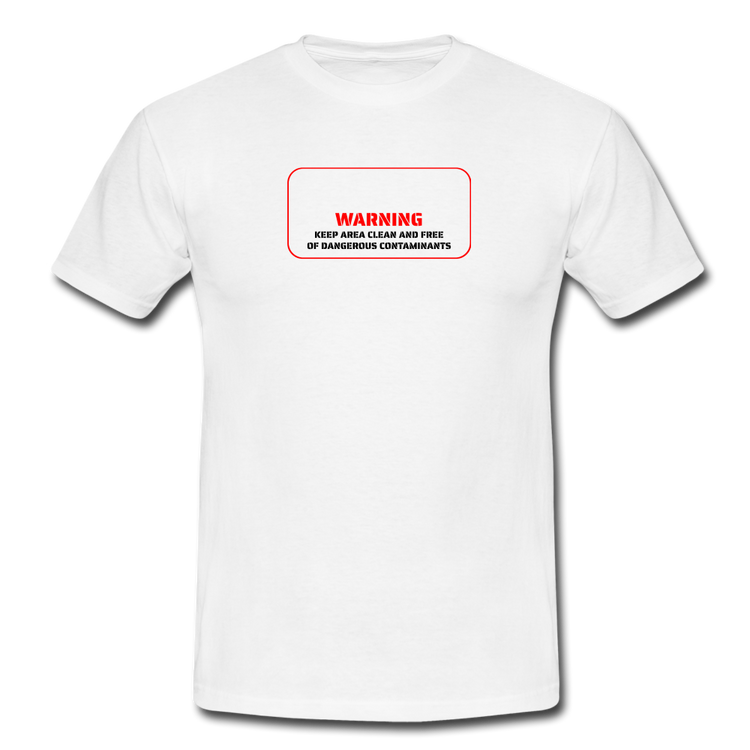 keep area clean - T-Shirt (man) - wit