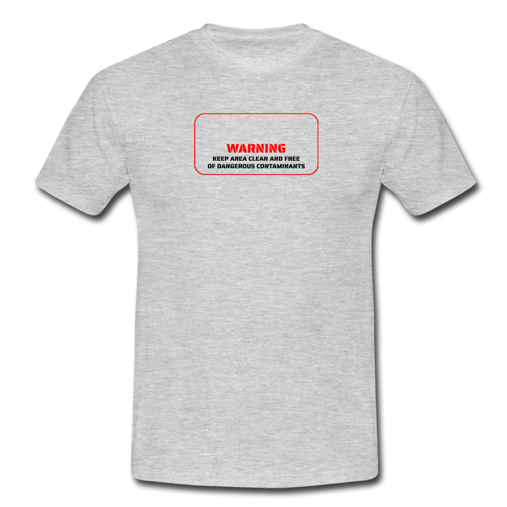 keep area clean - T-Shirt (man) - grijs gemêleerd