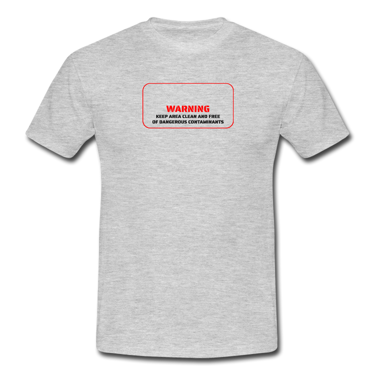 keep area clean - T-Shirt (man) - grijs gemêleerd