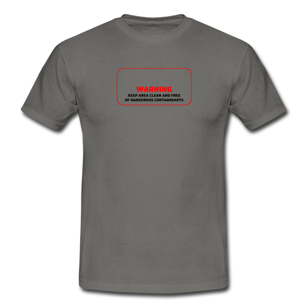 keep area clean - T-Shirt (man) - grafietgrijs