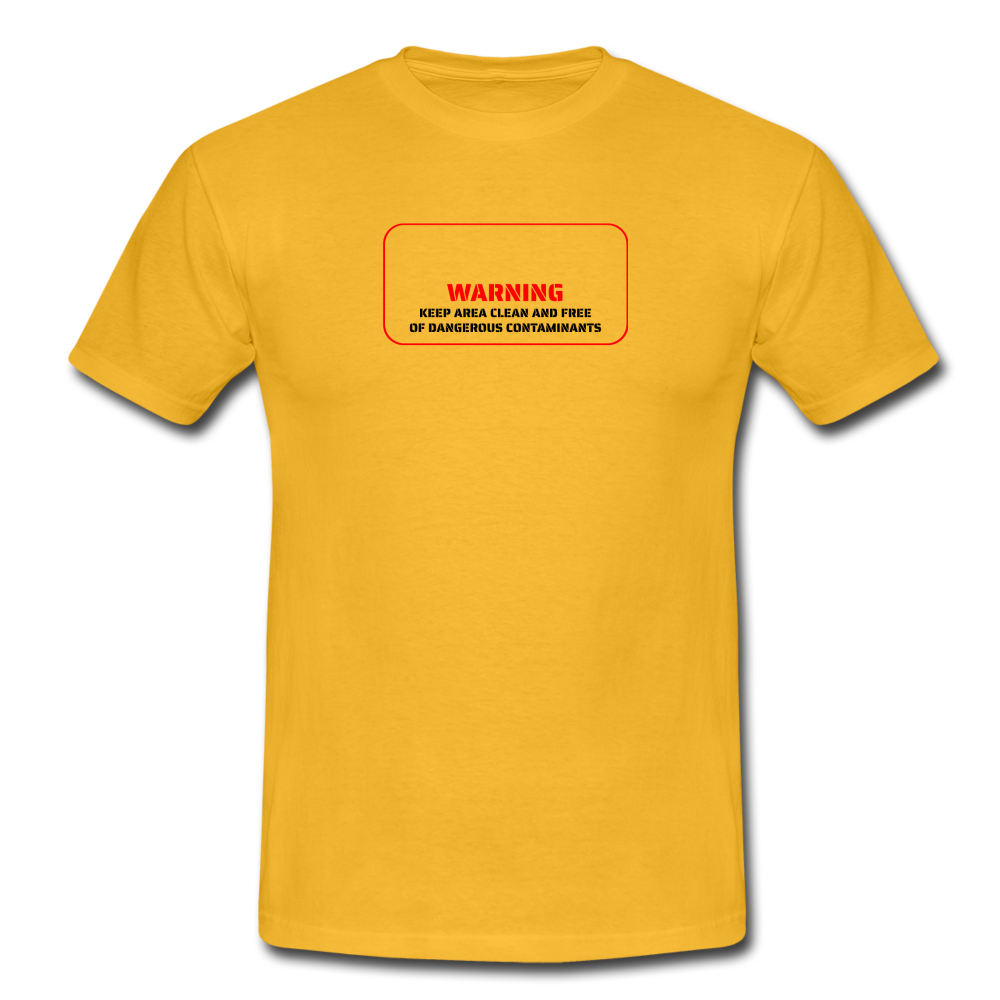 keep area clean - T-Shirt (man) - geel