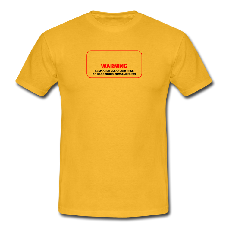 keep area clean - T-Shirt (man) - geel
