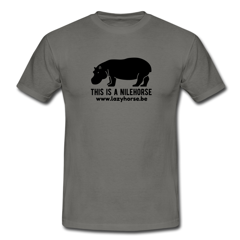 this is a nilehorse - T-shirt (man) - grafietgrijs