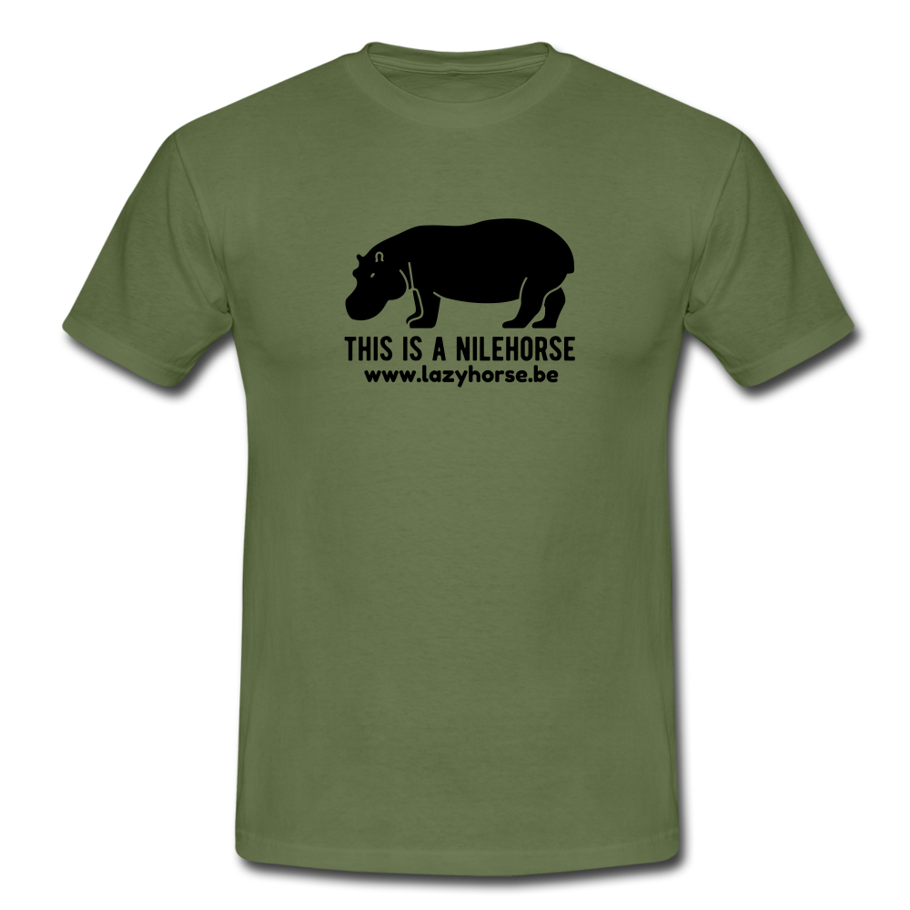 this is a nilehorse - T-shirt (man) - militairgroen