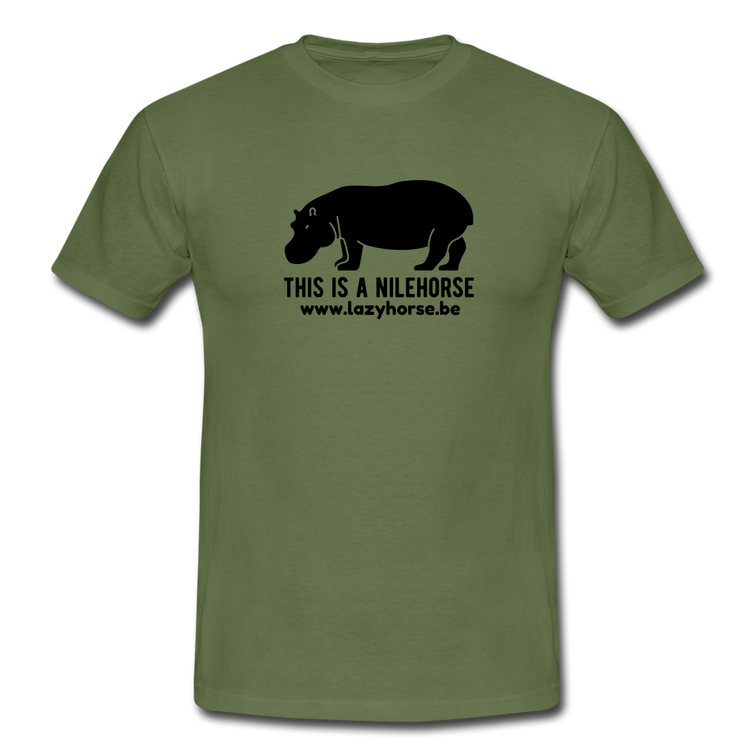 this is a nilehorse - T-shirt (man) - militairgroen