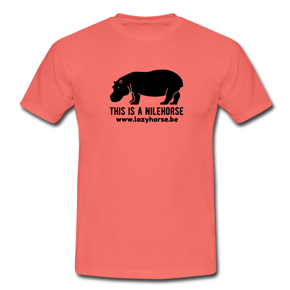 this is a nilehorse - T-shirt (man) - coral