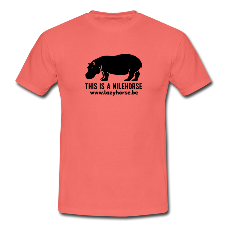 this is a nilehorse - T-shirt (man) - coral