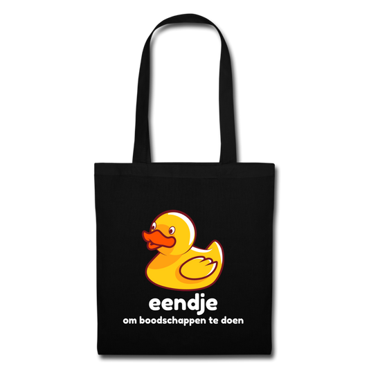 eendje om boodschappen te doen - Tote Bag - zwart