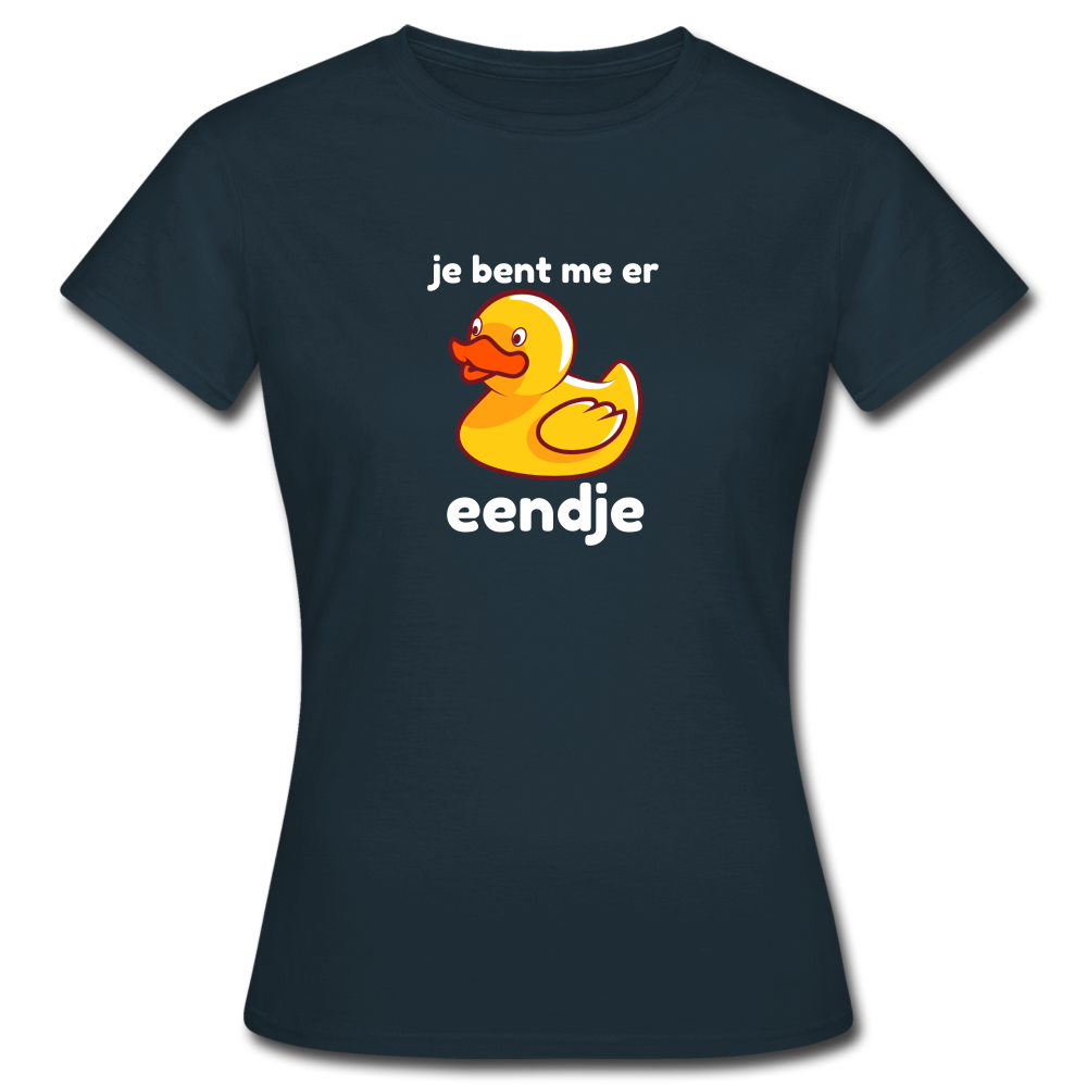 je bent me er eendje - T-shirt (vrouw) - navy