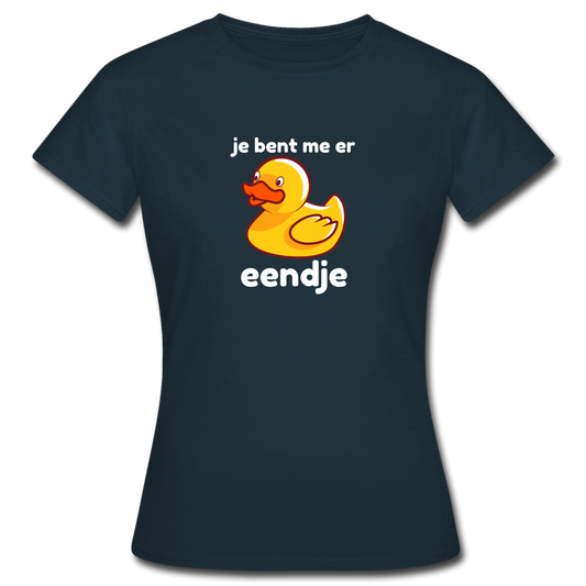 je bent me er eendje - T-shirt (vrouw) - navy