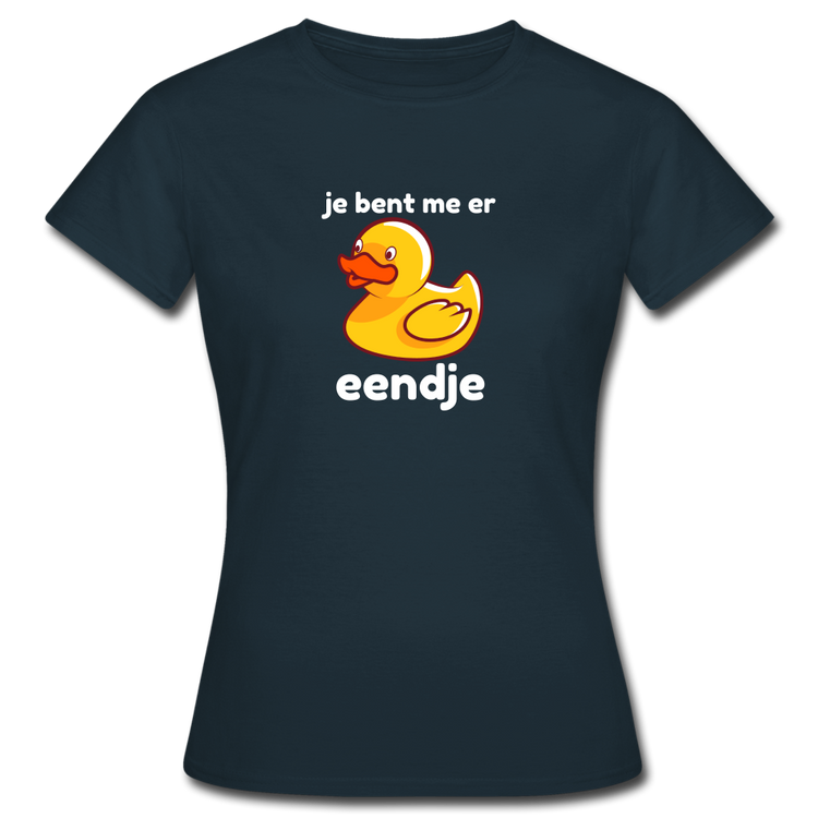 je bent me er eendje - T-shirt (vrouw) - navy